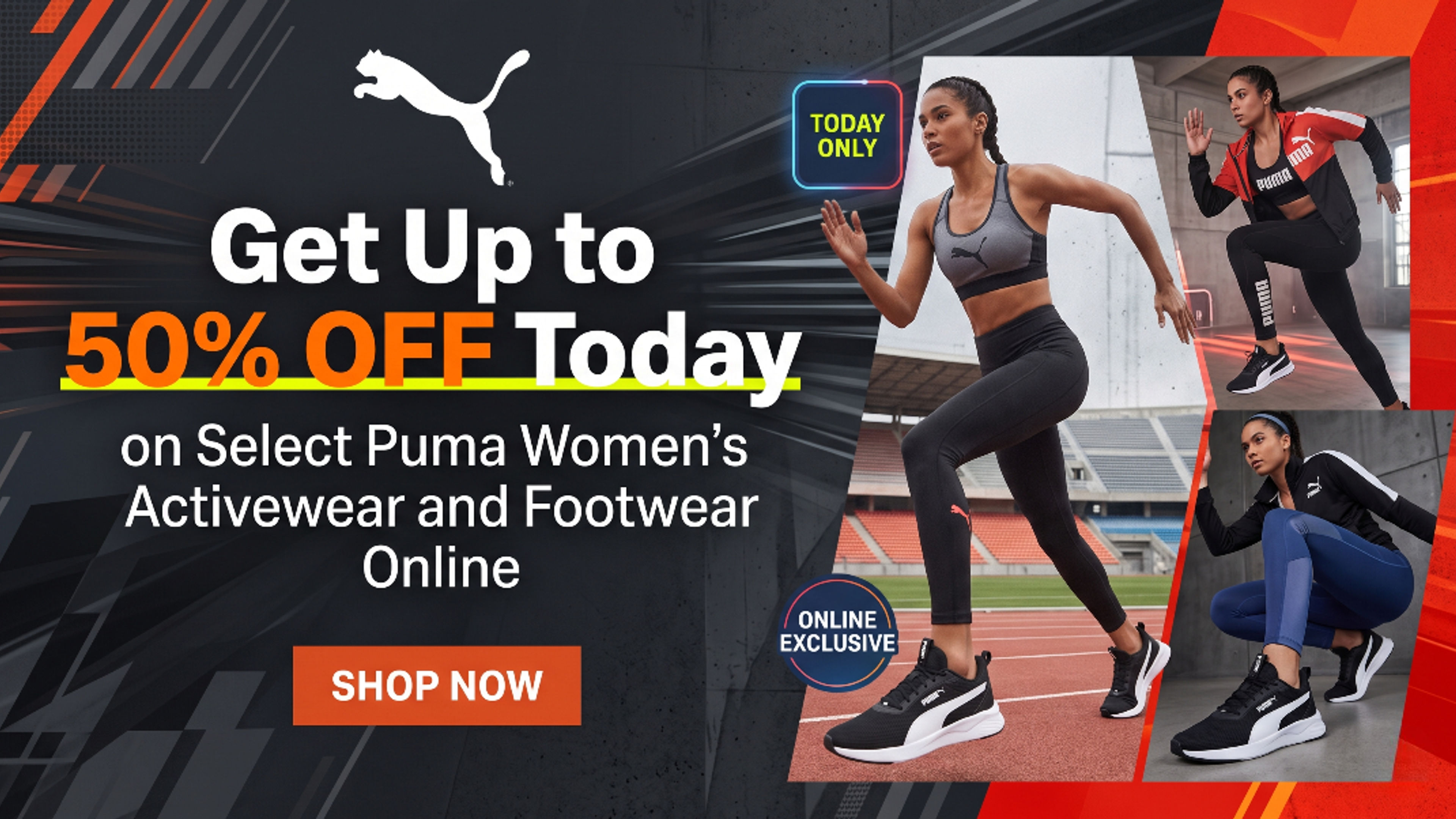 Puma 50% Offer Banner