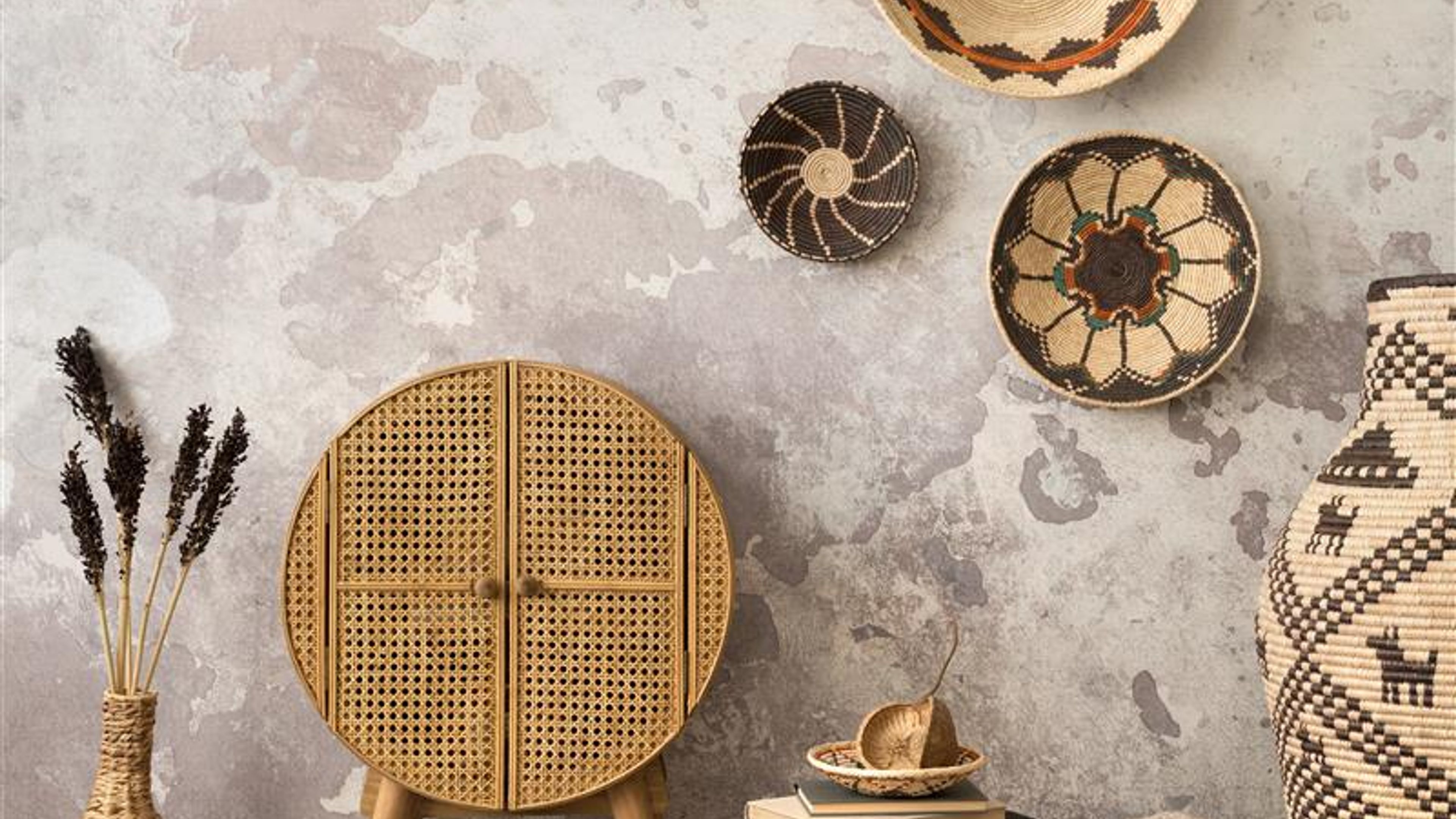 A living room with artisanal accents