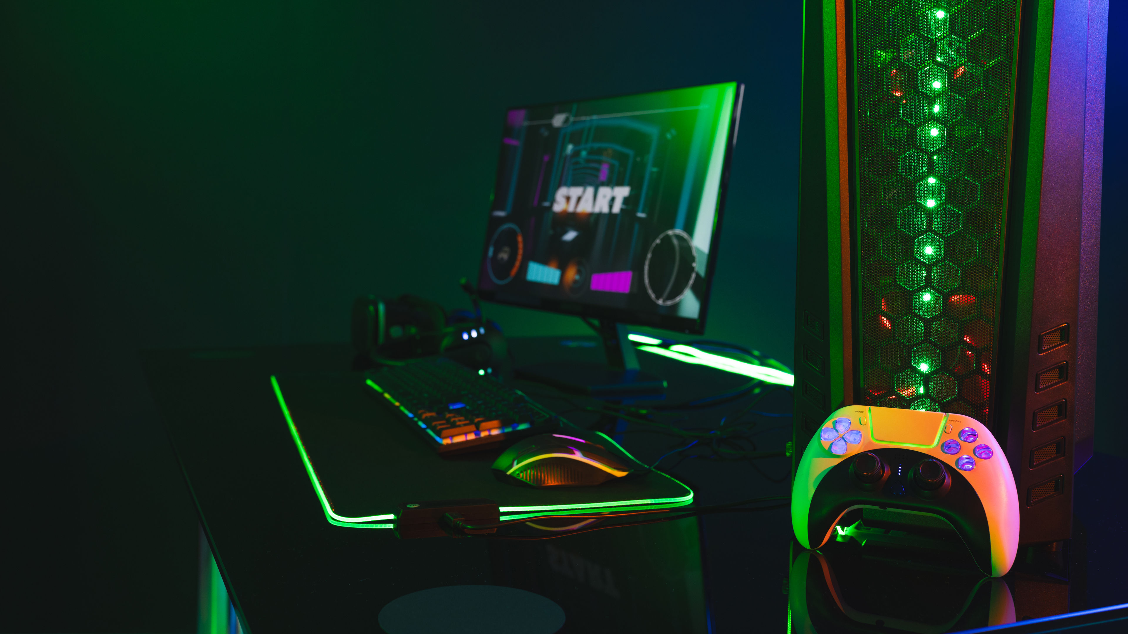 A sleek gaming setup