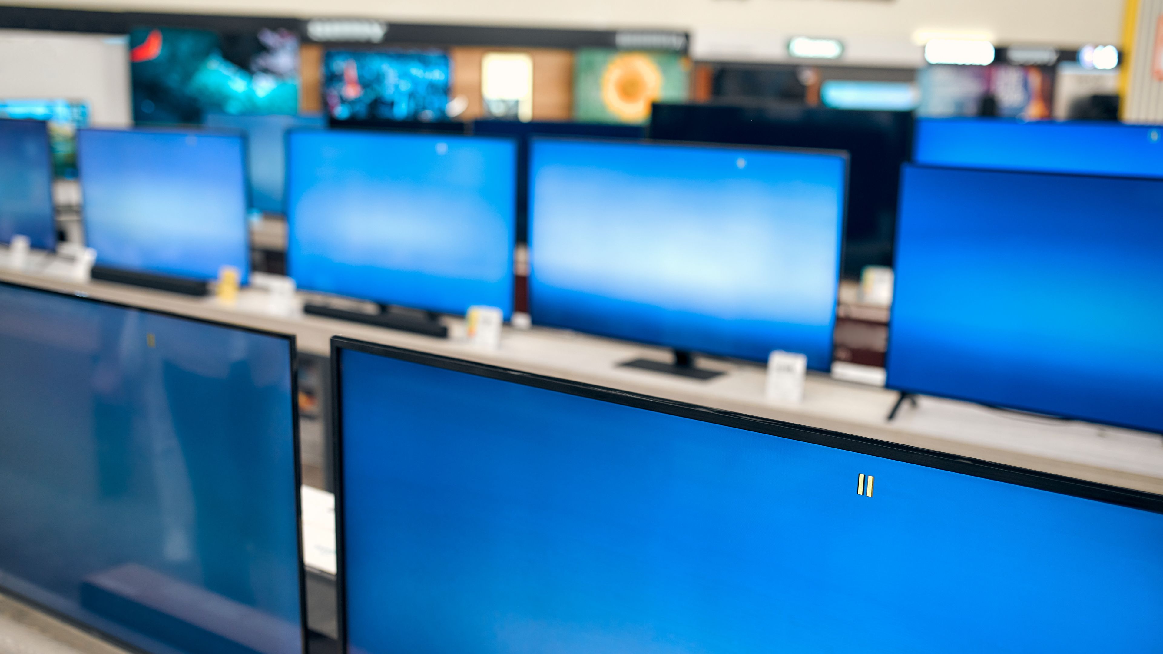 Monitors in a shop.